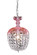 Rococo 1 light Pink Pendant Rosaline (Pink) Royal Cut Crystal (758|V7801D8PK/RC)