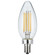 8 Watt C11 LED Filament; Clear Finish; Candelabra Base; 5000K; 90 CRI; 800 Lumens; 120 Volt (27|S11345)
