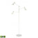 Sallert 72.75'' High 3-Light Floor Lamp - White - Includes LED Bulbs (91|D4537-LED)
