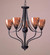 Classico 26'' Wide 5-Light Chandelier - Dark Rust with Espresso Glass (91|404-5ES)