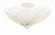 Doral 3 Light Matte White Semi Flush Mount (205|DOR-B7703-MT)