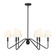 Yep by Golden Lighting Kennedy 6-light Chandelier in Natural Black and Ivory Linen shade (36|3690-6 NB-IL)