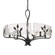 Golden Lighting Calla 6-light Chandelier in Natural Black (36|3160-6 NB-HWG)
