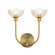 Sylvia 12-in Brushed Gold/Clear Glass 2 Lights Wall Vanity (7713|WV515212BGCL)