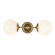 Fiore 18-in Brushed Gold/Glossy Opal Glass 2 Lights Damp-Rated Wall/Vanity Light (7713|WV407618BGGO)