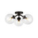 Cassia 15-in Matte Black/Clear Glass 3 Lights Semi-Flush (7713|SF549315MBCL)