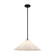 Serena 20-in Matte Black/Opal Glass 1 Light Pendant (7713|PD451820MBOP)