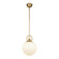 Fiore 10-in Brushed Gold/Glossy Opal Glass 1 Light Pendant (7713|PD407910BGGO)