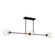 Cassia 48-in Matte Black/Clear Glass 4 Lights Linear Pendant (7713|LP549448MBCL)