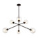 Cassia 40-in Matte Black/Clear Glass 6 Lights Chandelier (7713|CH549640MBCL)