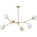 Haas Collection Six-Light Brushed Bronze Mid-Century Modern Chandelier (149|P400378-109)