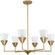 Pinellas Collection Six-Light Soft Gold Contemporary Chandelier (149|P400372-205)