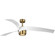 Insigna Collection 60-in Three-Blade vintage brass Contemporary Ceiling Fan with Matte White Blades (149|P250112-163-30)