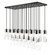 23 Light Linear Chandelier (276|824P-23L-MB)