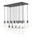 17 Light Linear Chandelier (276|824P-17L-MB)