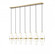 7 Light Linear Chandelier (276|1946P-7L-MGLD)