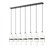 7 Light Linear Chandelier (276|1946P-7L-MB)
