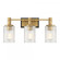 Concord 3-Light Bathroom Vanity Light in Matte Black with Warm Brass (128|8-1102-3-143)