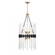 Santiago 6-Light Pendant in Matte Black with Warm Brass Accents (128|3-1936-6-143)