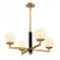 Gillian 28'' Wide 4-Light Chandelier - Natural Brass with Matte Black (91|90063/4)