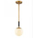 Gillian 6'' Wide 1-Light Mini Pendant - Natural Brass with Matte Black (91|90062/1)