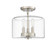 Asheville 3-Light Semi-Flush Ceiling Mount Brushed Nickel (670|46923-BN)