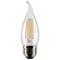5.5 Watt CA10 LED Filament; Clear; Medium Base; 5000K; 120 Volt; 2-Card (27|S21887)