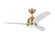 Avila 44 LED Ceiling Fan in Satin Brass with Matte White Blades and Light Kit (6|3AVLR44SBD)