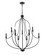 Senoia 9-Light Chandelier Ceiling Light Matte Black (670|98009-MB)