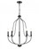 Senoia 5-Light Chandelier Ceiling Light Matte Black (670|98005-MB)