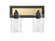 Gasol 2-Light Vanity Matte Black / Vintage Brass (670|25002-MB/VB)