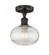 Ithaca - 1 Light - 8 inch - Oil Rubbed Bronze - Semi-Flush Mount (3442|616-1F-OB-G555-8CL)