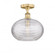 Ithaca - 1 Light - 12 inch - Brushed Brass - Semi-Flush Mount (3442|616-1F-BB-G555-12CL)