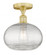 Ithaca - 1 Light - 10 inch - Satin Gold - Semi-Flush Mount (3442|616-1F-SG-G555-10CL)