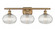 Ithaca - 3 Light - 28 inch - Brushed Brass - Bath Vanity Light (3442|516-3W-BB-G555-8CL)