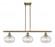 Ithaca - 3 Light - 36 inch - Antique Brass - Cord hung - Island Light (3442|516-3I-AB-G555-8CL)