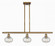 Ithaca - 3 Light - 36 inch - Brushed Brass - Cord hung - Island Light (3442|516-3I-BB-G555-6CL)