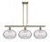 Ithaca - 3 Light - 39 inch - Antique Brass - Cord hung - Island Light (3442|516-3I-AB-G555-12CL)