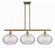 Ithaca - 3 Light - 39 inch - Brushed Brass - Cord hung - Island Light (3442|516-3I-BB-G555-12CL)