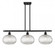 Ithaca - 3 Light - 37 inch - Matte Black - Cord hung - Island Light (3442|516-3I-BK-G555-10CL)