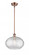 Ithaca - 1 Light - 12 inch - Antique Copper - Mini Pendant (3442|516-1S-AC-G555-12CL)