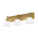 Hunter Carrington Isle Luxe Gold with Cased White Glass Glass 3 Light Bathroom Vanity Wall Light (4797|13170)