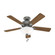 Hunter 44 inch Swanson Matte Silver Ceiling Fan with LED Light Kit and Pull Chain (4797|52780)