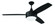 Phaze II 52'' 3-Blade Ceiling Fan in Flat Black w/ Flat Black/Greywood Blades; Integrated Light K (20|PHZ52FB3)