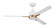 Fuller 52'' 3-Blade Ceiling Fan in White/Satin Brass w/ White Blades; Light Kit Included (optiona (20|FUL52WSB3)