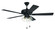 52'' Ceiling Fan w/Blades, 4 Clear Glass LED Lights (20|ECF104FB5-FBGW)