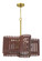 Freeform 5 Light Medium Chandelier in Satin Brass/Walnut (20|58425-SBWAL)