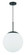 Gaze 14'' 1 Light Round Pendant in Flat Black, White Glass (20|56893-FB-WG)