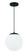 Gaze 10'' 1 Light Pendant in Flat Black, White Glass (20|56891-FB-WG)