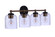 Coppa 4 Light Vanity in Flat Black/Satin Brass (20|18726FBSB4)